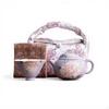 Ceramic Tea Set, Porcelain Teapot & Mug, HandPainted Peony, Gift for Women Purple 12x8cm