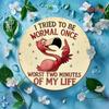 Vintage Flamingo Metal Wall Decor Aluminum Sign Humorous Quote 8x8 Inch