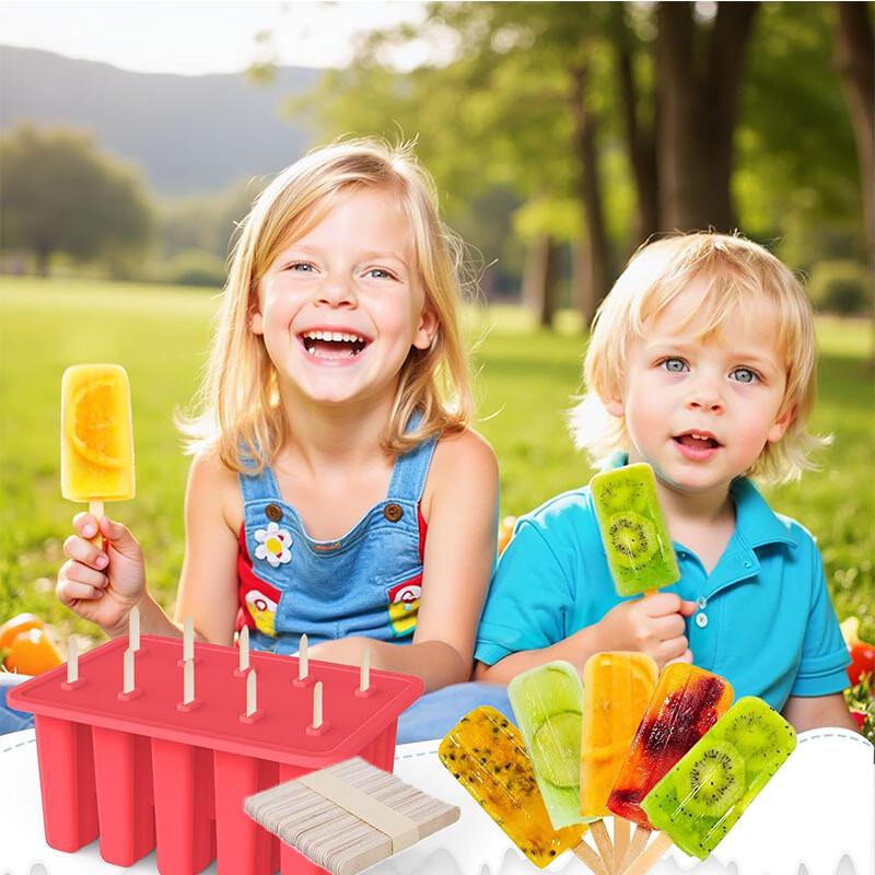 Lilang 10-Cavity Silicone Ice Pop Mold (2-Pack)