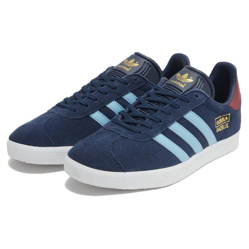 adidas Gazelle Collegiate Navy Clear Blue Burgundy Unisex Sneakers Footwear-White IE6956