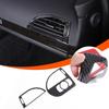 Soft Carbon Fiber Dashboard Side Air Vent Trim Sticker For BMW 6 Series 2004-10
