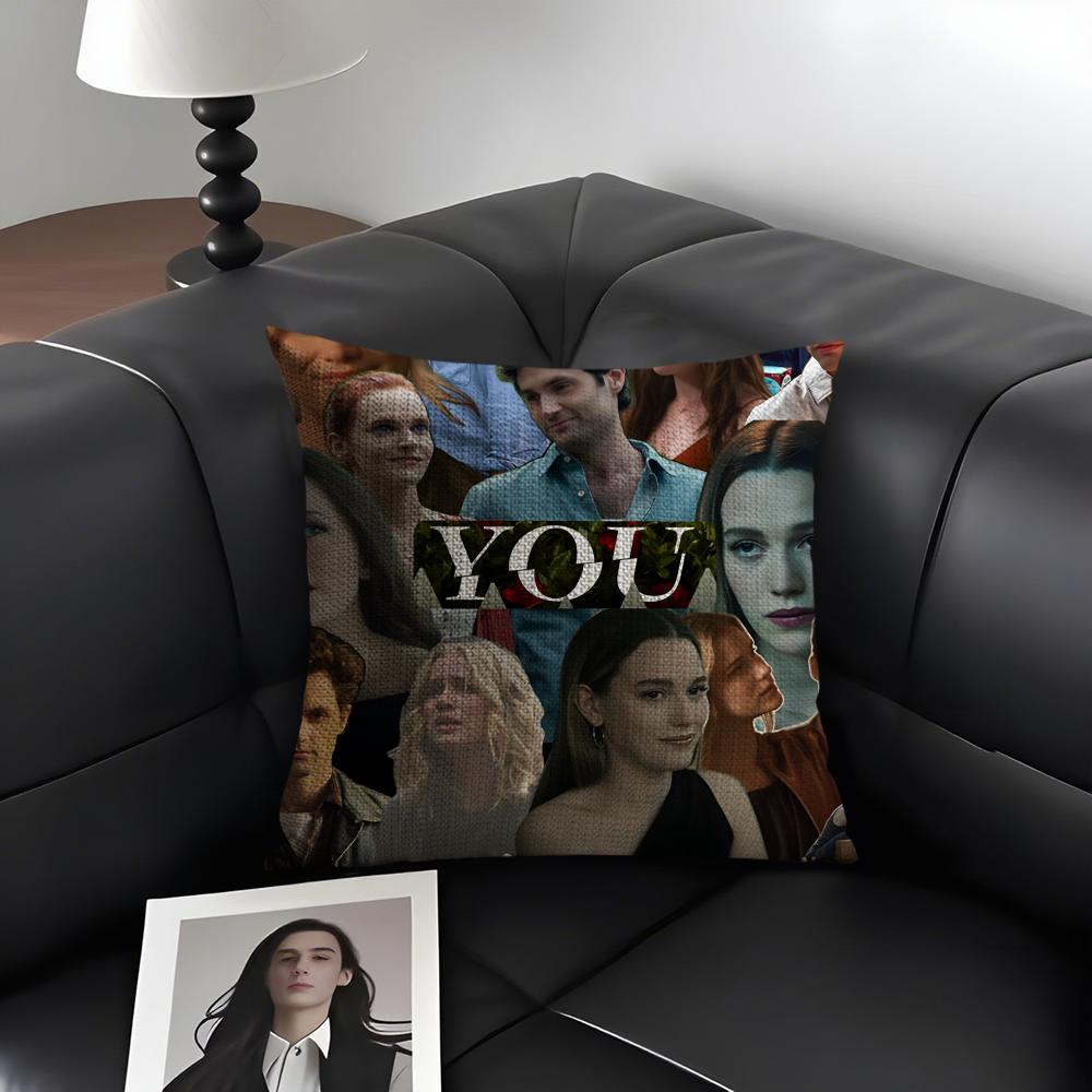YYou Joe Love Quinn TV Cushion Cover Natural Linen Organic Fabric DoubleSided Printing Sofa Home Decor Gift Pillow Case