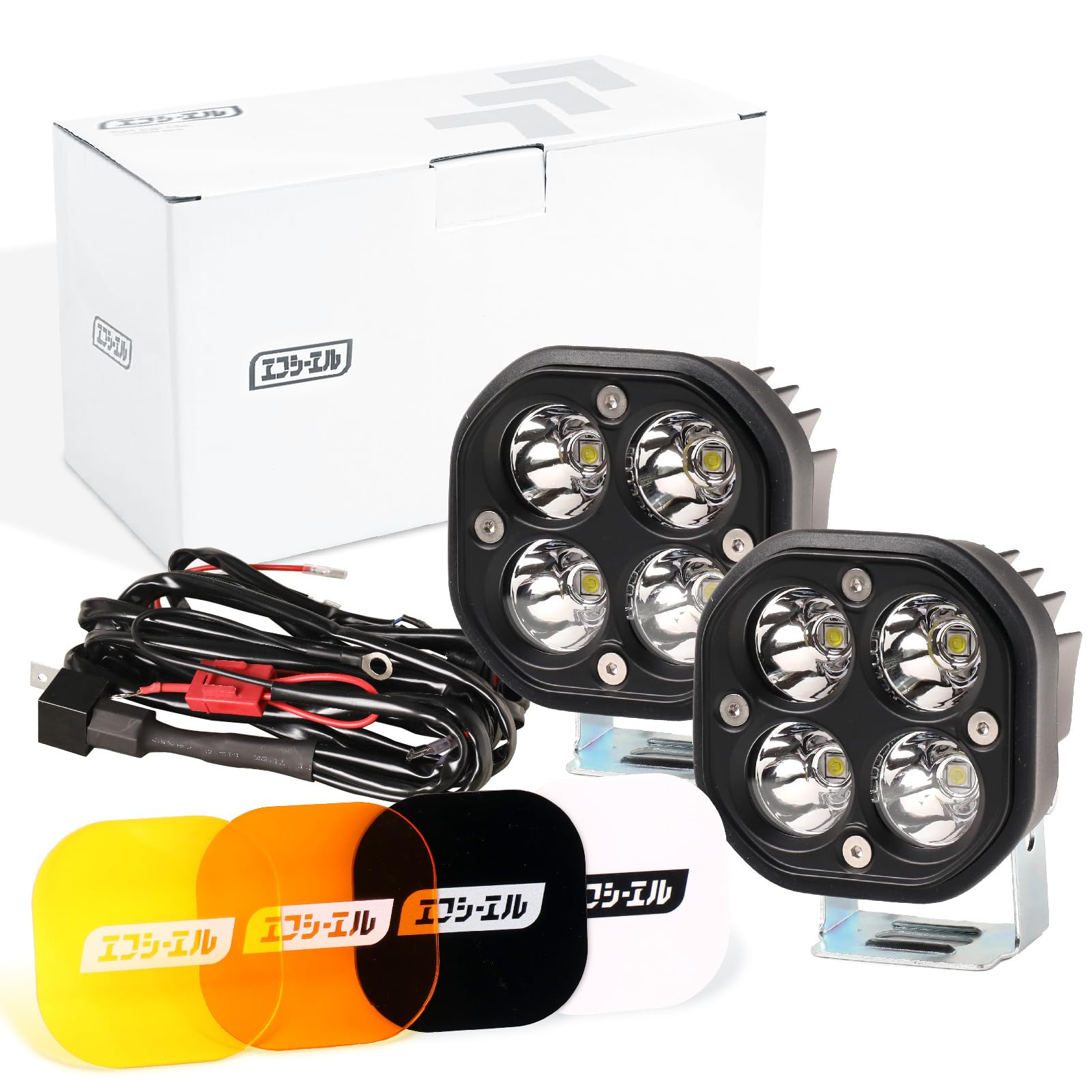 

LED Work Car Work Relay Harness LED Auxiliary Exterior Aftermarket fcl. Light, Light, Set, Floodlight, Searchlight, Light, Part, 12V, Yellow, Amber,