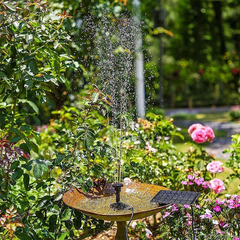 1PC Solar Fountain Pump Kit With Individual Solar Panels For Bird Bath Outdoor Pond Courtyard Garden And Fish Tank Garden