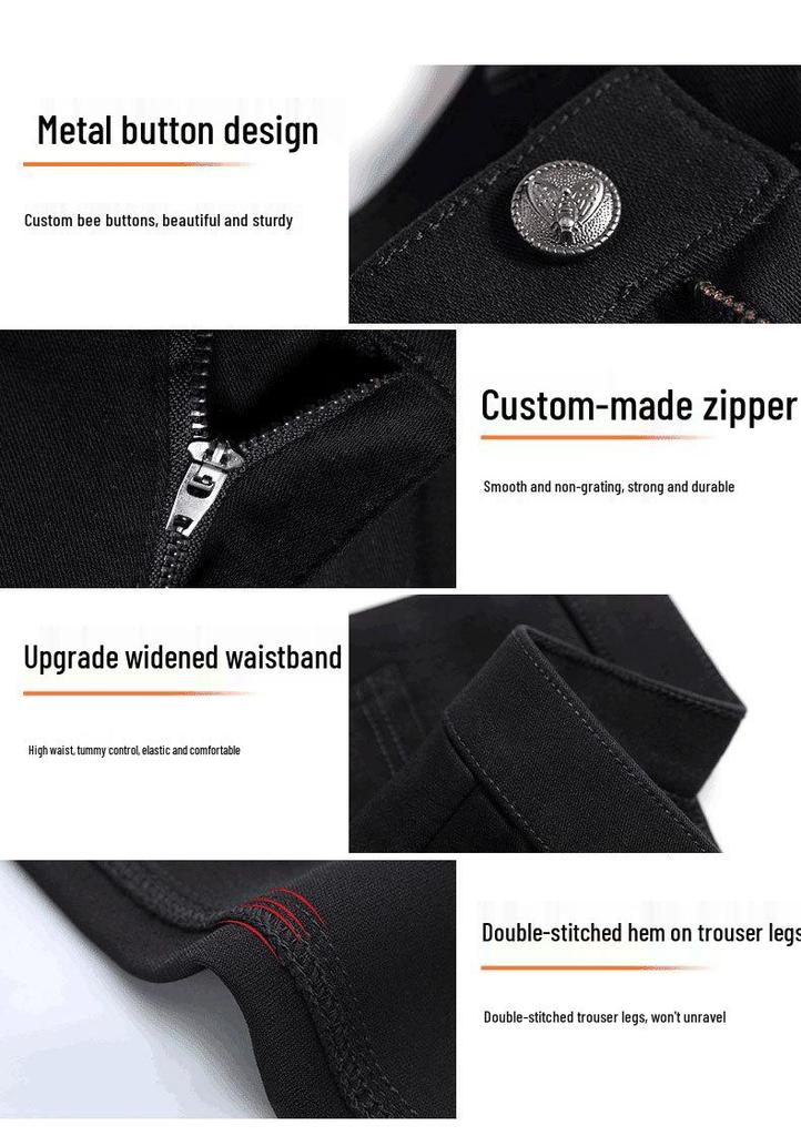 Plus Velvet High Waist Slimming Black Leggings - Women's 2025 Versatile Pencil Pants