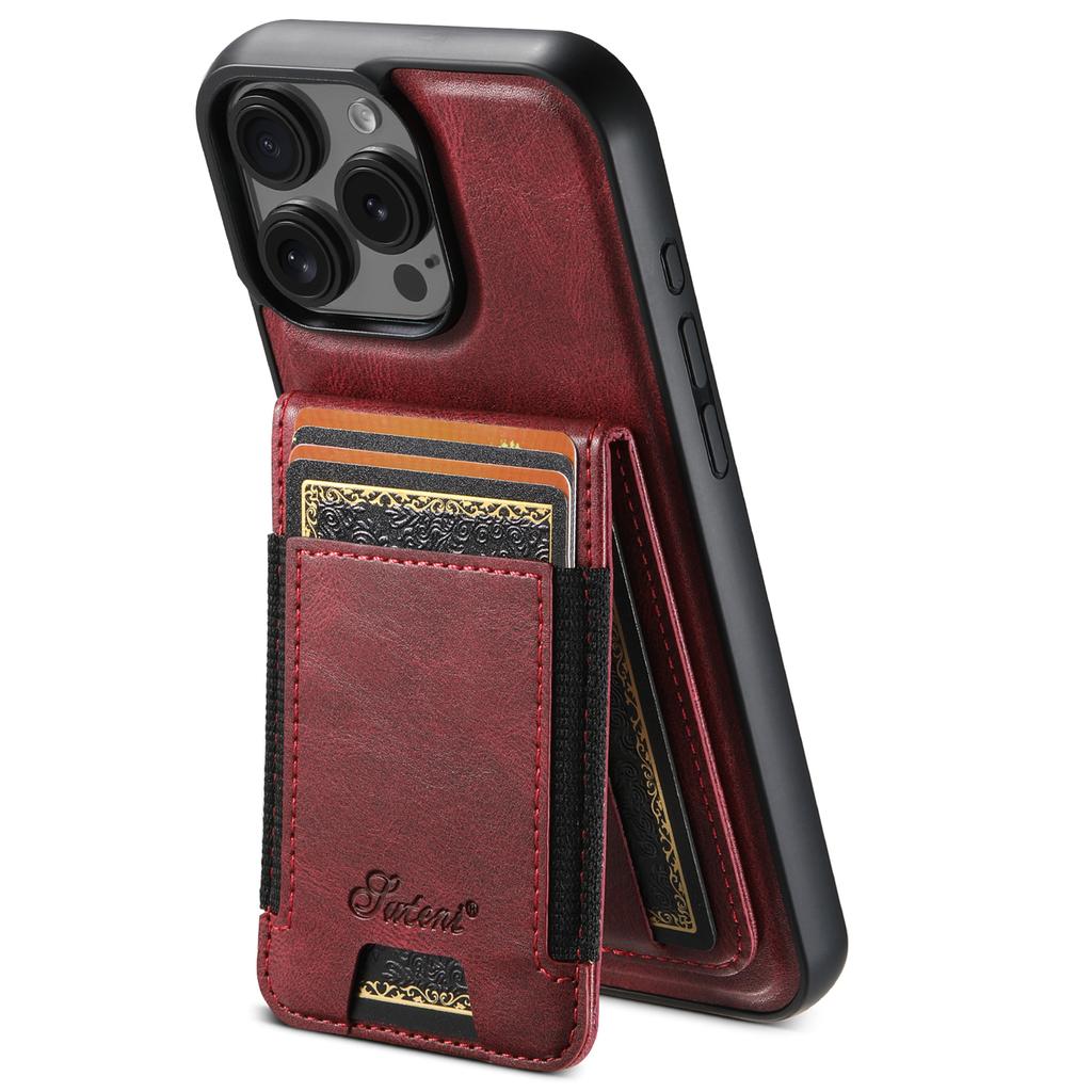 SUTENI H17 For iPhone 16 Pro Case Compatible with MagSafe Card Holder Kickstand Phone Cover