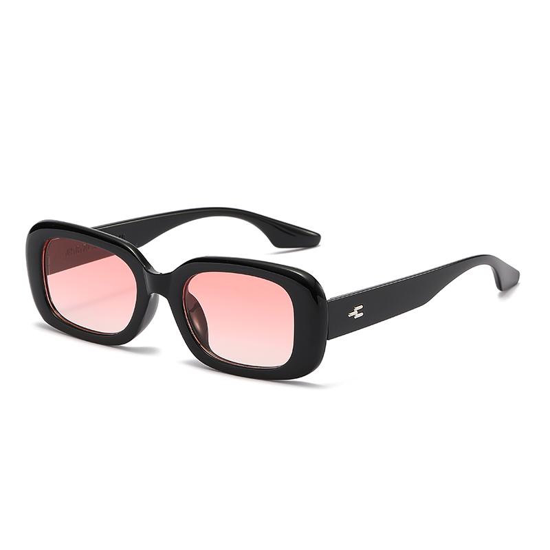 Classic Square Gradient Sunglasses Rivet Design Retro Fashion Street Driving Sun Glasses UV Protection