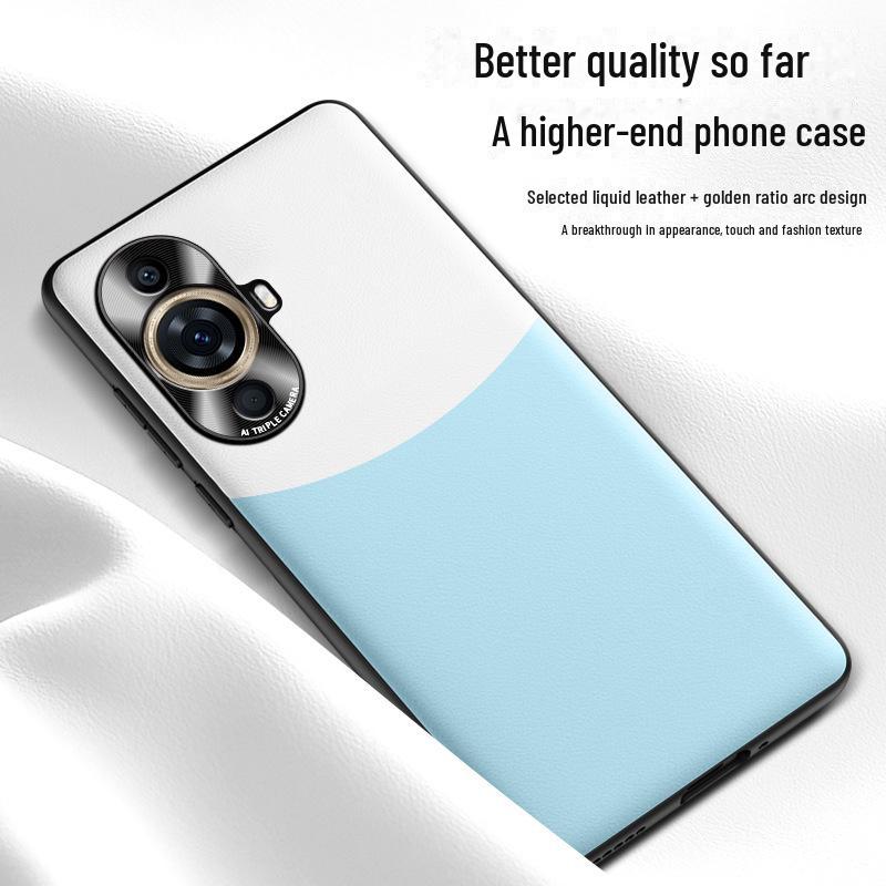 Anti-fall Liquid Leather Protective Cover for Huawei Nova 11 Pro.
