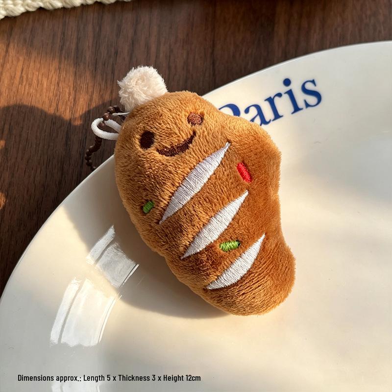Plush Food Figurine Pendants: Cute Dolls & Keychain Bag Charms for Gifting