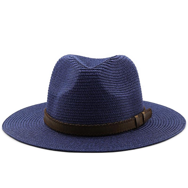 Simple Parent-child Panama Hats Lady Beach hat Women Wide Brim Straw Hat Man Summer Sun Cap  Fedora Hat 54cm 56-58cm 59-61cm