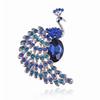 Retro Peacock Crystal Brooch With Alloy Enamel Pin For Women And Men