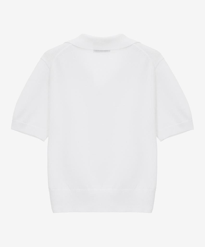 BASIC HOUSE Women'S Acrylic Open Collar Sweater White Lzkt3201
