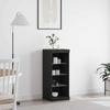 LED Sideboard In Black Oak Look 41 X 37 X 100 Cm