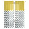 Geometrischer gelber Vorhang Fenster Tüll für Wohnzimmer Schlafzimmer die Küche Fenster Behandlung Dekorationen Vorhänge