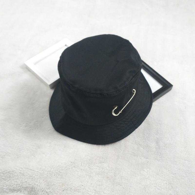 Neuer Eisenring Pin Becken Hut Harajuku faltbarer Sonnenschutz Sonnenschirm Reise Fischerhut Herren und Damen Trend Herbst und Sommer
