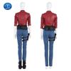 Resident Evil 2 Claire Cos Costume Same Style Leather Outfit Full Set Cosplay Clothing Factory