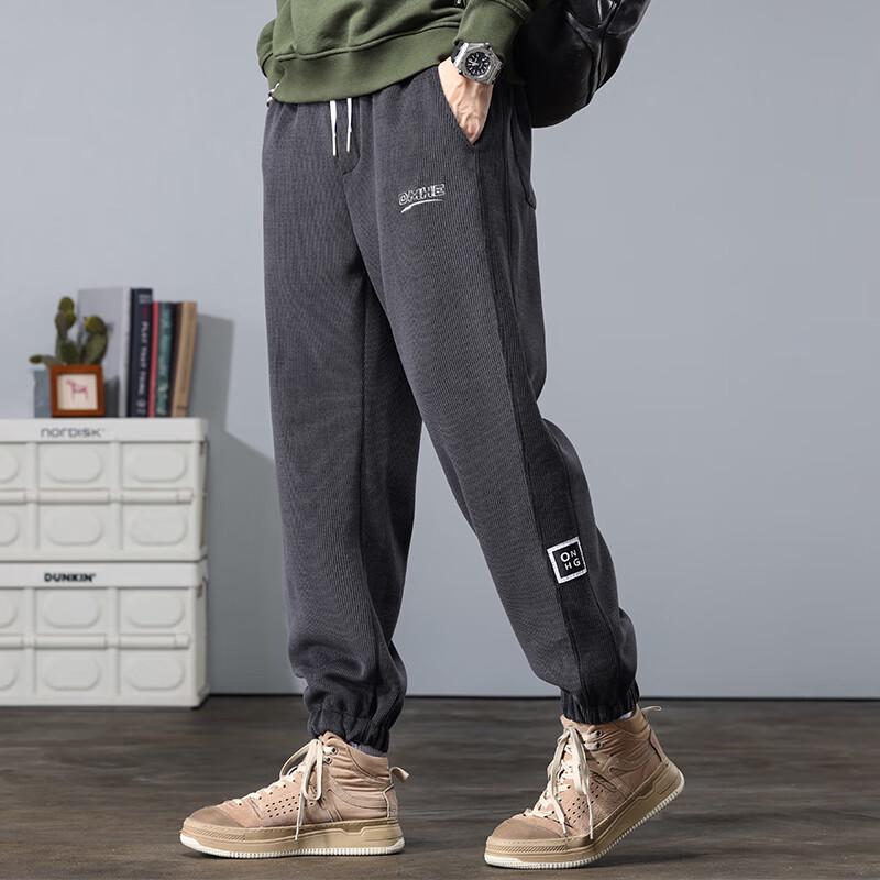 Men's 2025 Autumn/Winter Corduroy Fleece-Lined Joggers