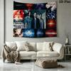 Supernatural Poster Wall Tapestry Aesthetic Wall Hanging Printed Fabric Blanket Decorative Tapestries for Bedroom Living Room Home Decor
