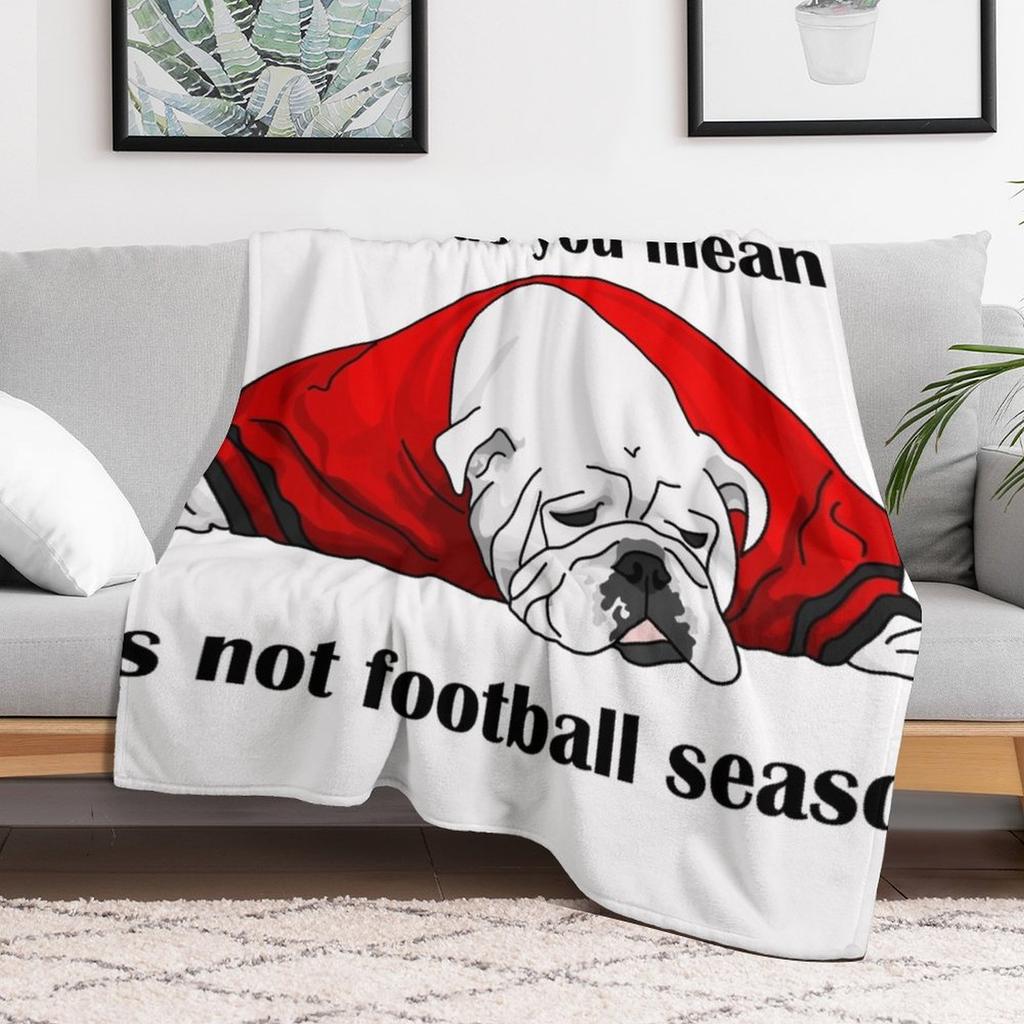 Can Football Season Be All Year Throw Blanket Luxurious Soft Fuzzy Blanket for Sofa Bed