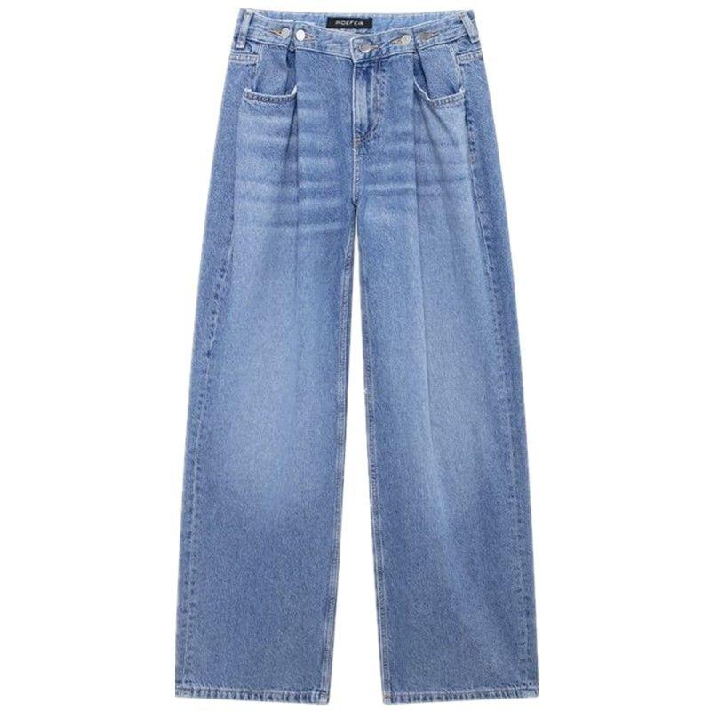 Fashion Style 2024 Autumn New Women's Clothing Slim Looking Easiest for Match Loose Wide Leg Denim Pants 5862157