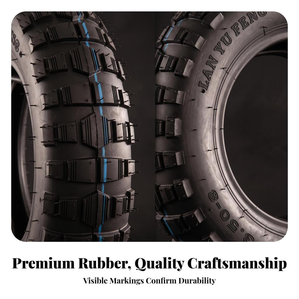 Reinforced Tire and Tube Combo | Shock-Absorbing, Pneumatic with Inner