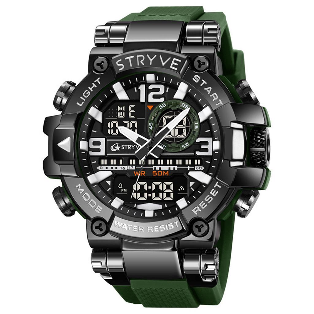 Men's Waterproof Luminous Running Alarm Clock Watch