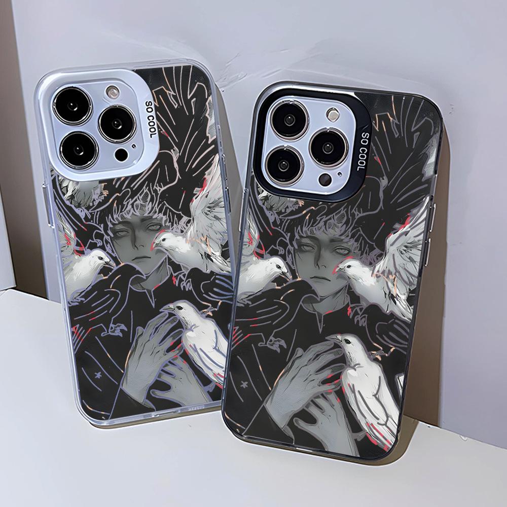 Temu Popular European and American Retro Style Black and White Portrait Pigeon Scratch-resistant and Wear-resistant Apple 17promax Mobile Phone Case