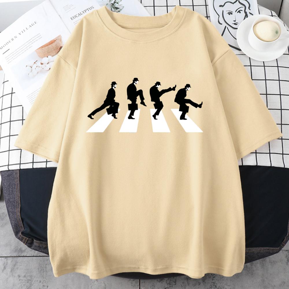 Herre T-skjorte Monty Python The Ministry Of Silly Walks T-skjorte Gate Morsom Kortermet Bomull Oversized T-skjorte Personlighets-T-skjorte