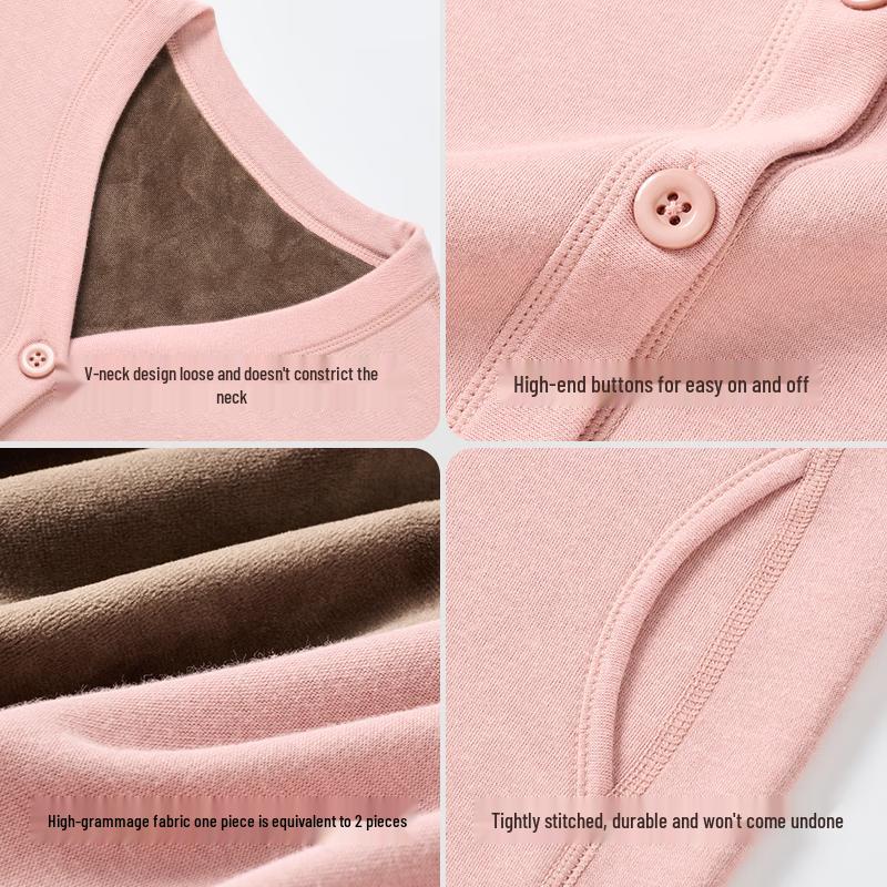 MiiOW Men's and Women's V-Neck Thermal Cardigan Top