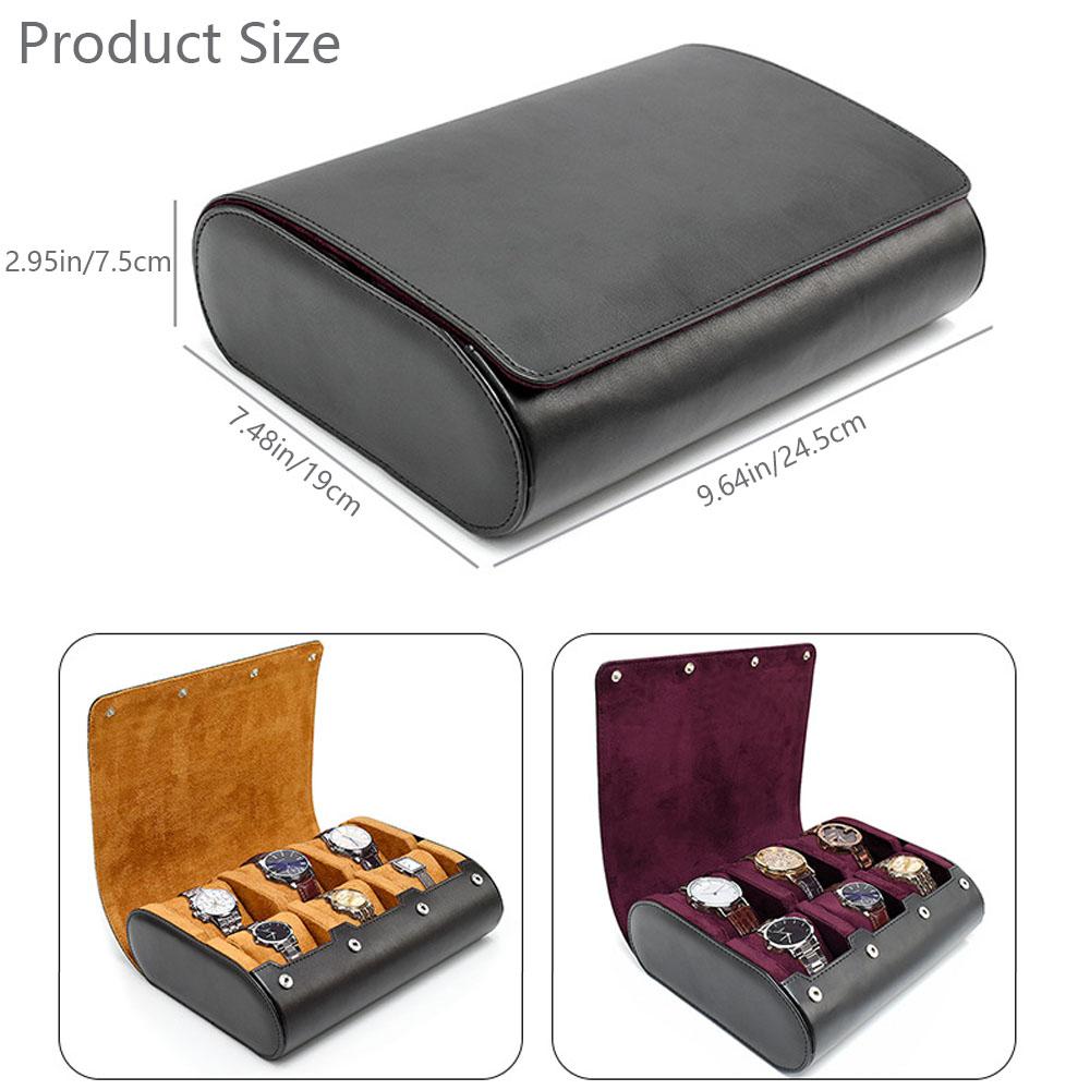 Reiseetui für Uhren – für Männer – für Frauen – Uhrenrolle, Reiseetui, Organizer-Display – Uhrenetui – Uhrenbox-Organizer mit 6 Fächern