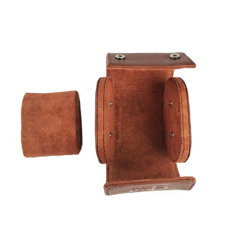 

Practical Watch Box Single Slot PU leather Travels Jewelry Storage for Case Organizers Brown PU Leather Holder 1