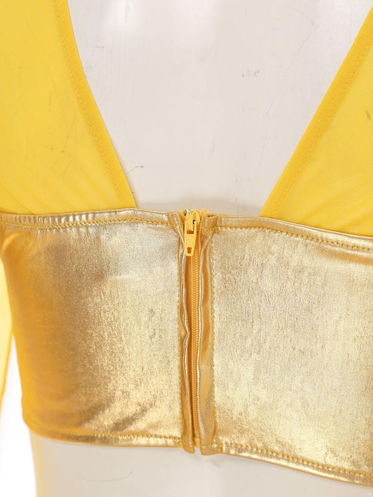 Drakt for kvinner fra det gamle Egypt 2 stk sett Kleopatra Cropptopp Skjørt med splitt i chiffon Halloweenfestantrekk