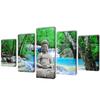 Set of Printed Buddha Wall Canvases 200 X 100 Cm