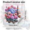 Spring Day Bougainvillea Sticker Dwarf Spirit Fairy Glass Sticker for Bedroom Window Decoration