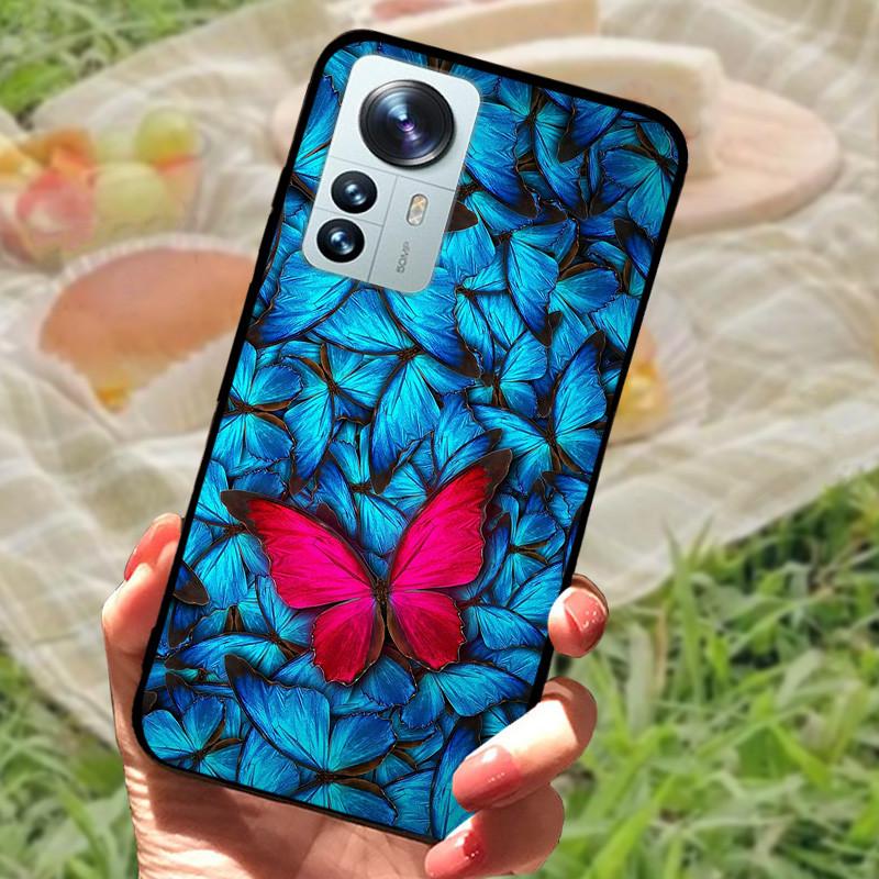 For Xiaomi Mi 12 Case 12X 12S Soft Silicone Cartoon Painted Phone Cover For Xiaomi 12 Pro Case 12S PRO Shockproof Coques Bumper