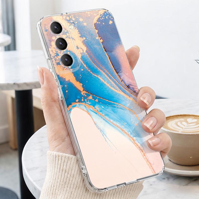 Custodia Marmo Arenaria Per Samsung S26 Ultra S25 FE S24 S23 S22 Plus S21 A15 A25 A35 A55 A16 A26 A36 A56 A17 A37 A57 5G Cover Morbida Trasparente in TPU