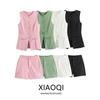Fashion Style 2024 Summer New Arrival Women's Clothing Stylish Commuting Figure Flattering Temperament Wild 4 Color Vest High Waist Shorts