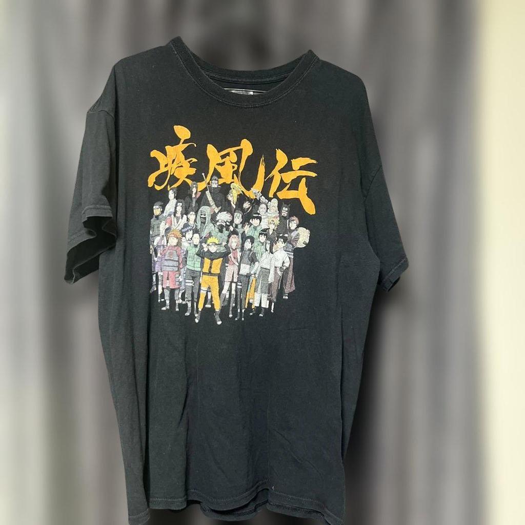 [USED] Naruto Group T-shirt Black NARUTO Shippuden