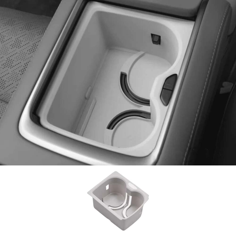 Car Decoration Center Console Cup Holder Mat For ZEEKR 7X 2024-2026 Black White Grey Car Upgrade Modify A Car