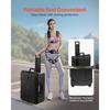 VEVOR 3.5 Cu.ft Weatherproof Hard Case, Waterproof Hard Case with Rolling Wheels &amp; Retractable Pull Handle
