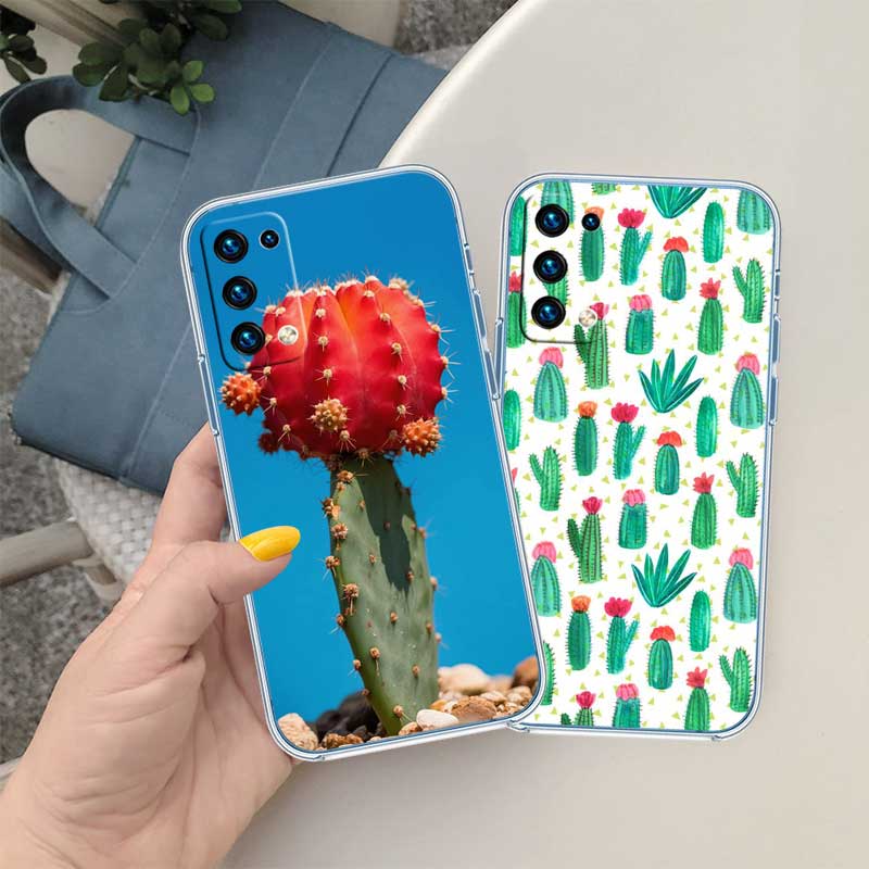 RE63 Watercolour Cacti And Succulent Phone Case for Motorola Moto Edge 20 30 40 50 S30 Fusion Ultra Pro Neo Lite + G200 G23