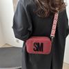 Personalized Fashion Trend Women's Bag Casual Versatile Niche Letter Small Square Bag Wide Shoulder Strap Popular Single Shoulder Messenger Bag