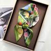 Floral Print Women Scarf Silk Square Neckerchief Spring Autumn Shawl Foulard Headbanda Stole Scarves Bufanda Ties