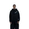 Hooded Sweatshirt Men Loose Fit Reflective Letter Print Long Sleeve Casual Top