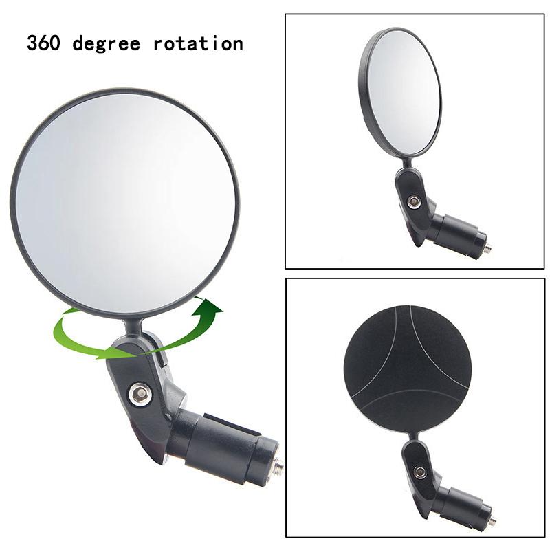 Motorcycle Rearview Handle Bar End Mirrors Moto Accessories Universal Motorbike Bicycle Foldable Handlebar Round Convex Mirror