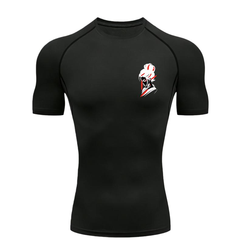 Men's Sports T-shirt for Fitness Sports Training Compression Quick Dry Short Sleeve T-Shirt Men's MMA Uniform Athletic Tees