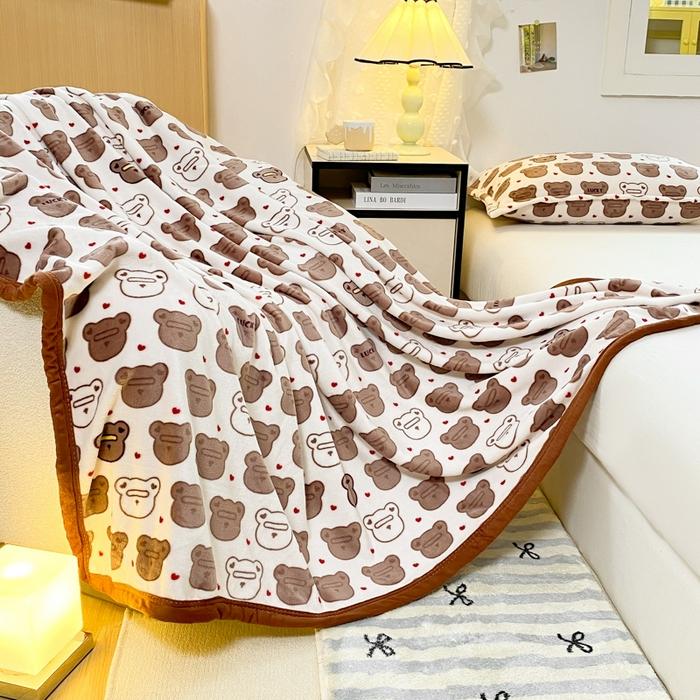 

Двостороння багатофункціональна ковдра з принтом з молочної фланелі, ковдра шаль, ковдра для пологів 200x230cm