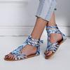 Sandali da Donna alla Moda Sandali Stile Nazionale Sandali Stile Bohemien Moda Donna Stile Piatto Scarpe Estive da Donna Scarpe Taglia Grande