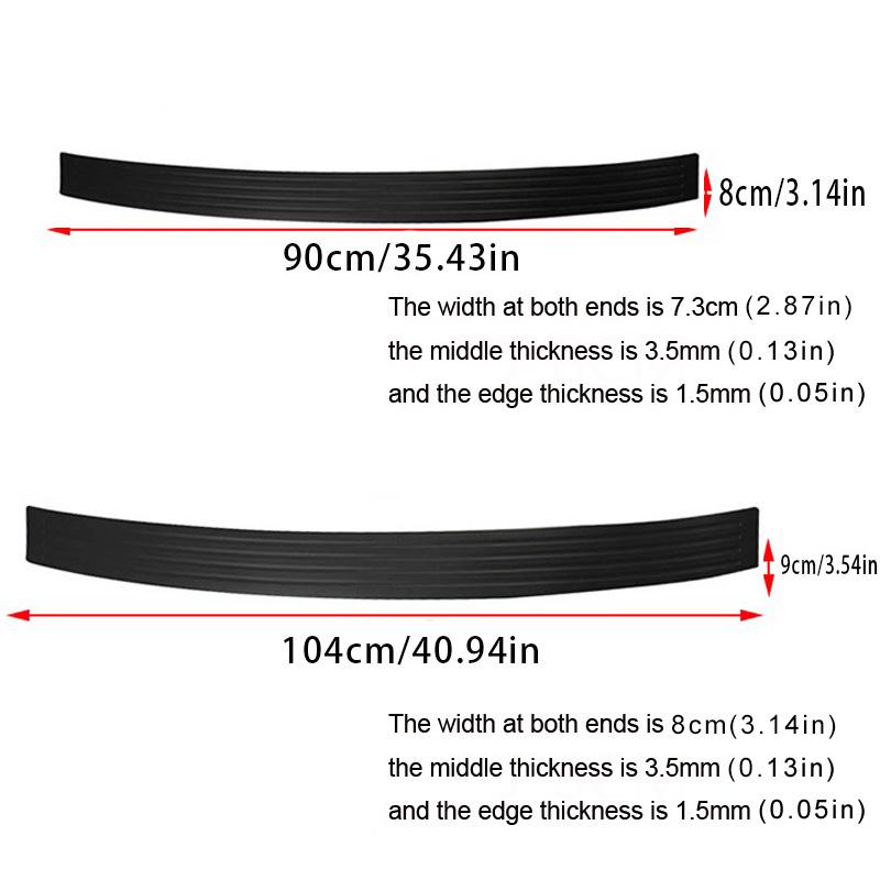 Anti-scratch Car Trunk Door Sill Plate Protector Universal Rear Bumper Guard Rubber Mouldings Pad Trim Cover Strip Car Styling