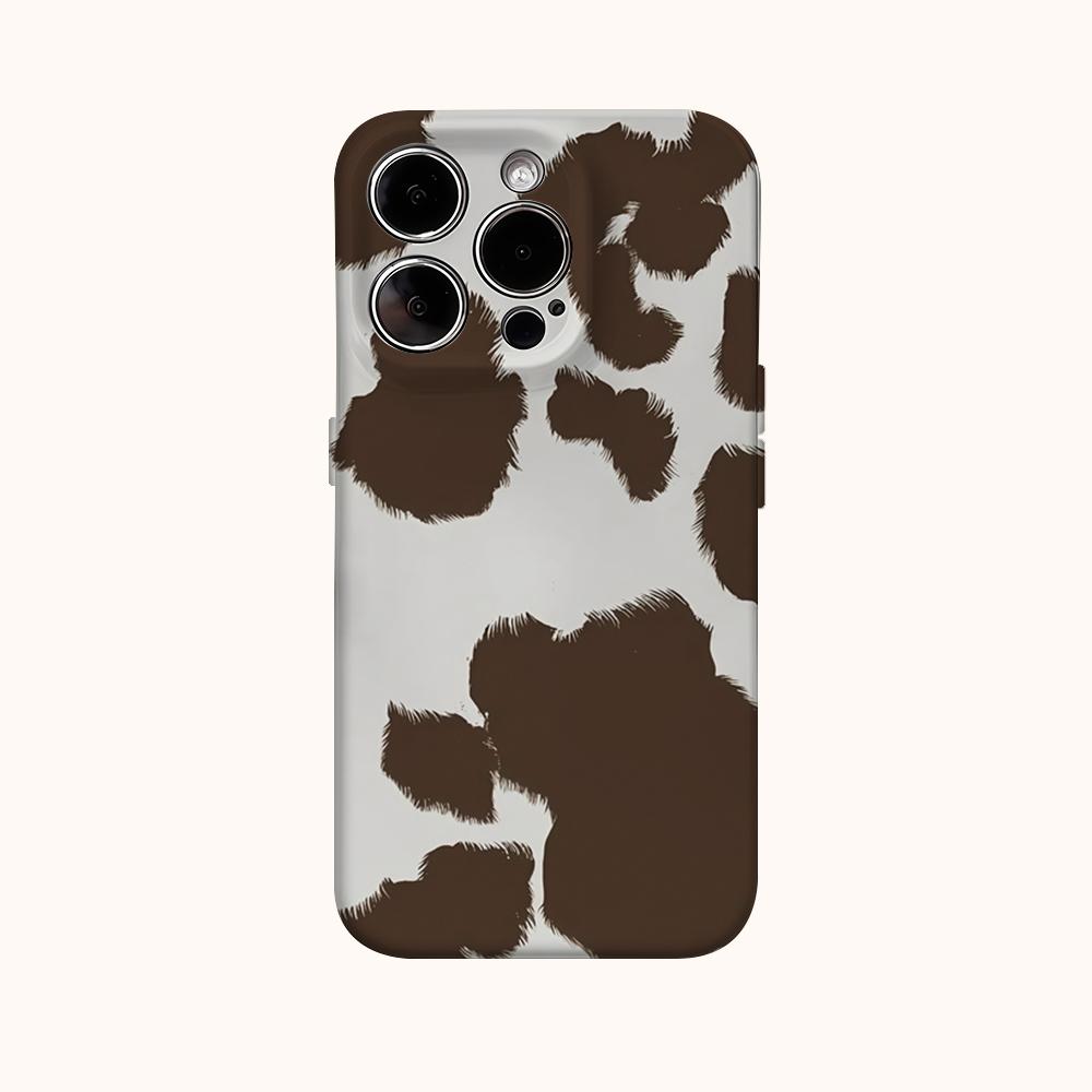 Cow Pattern Phone Case for IPhone 16 15 14 13 12 11 X XS XR XSMAX 7 8 Pro Max Plus Double-layer Back Cover